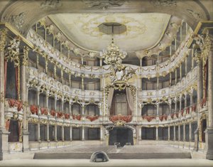 Interior of the Residence Theater in Munich (Cuvilliés Theater) by Unbekannt Unbekannt